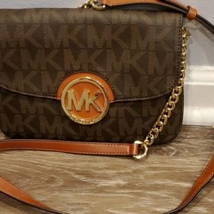 Michael Kor Brown Fulton Crossbody